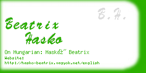 beatrix hasko business card